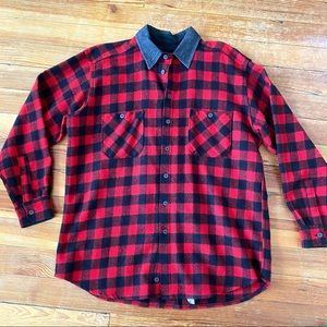 Vintage Woolrich Buffalo Plaid flannel shacket size XL Wool Made in USA